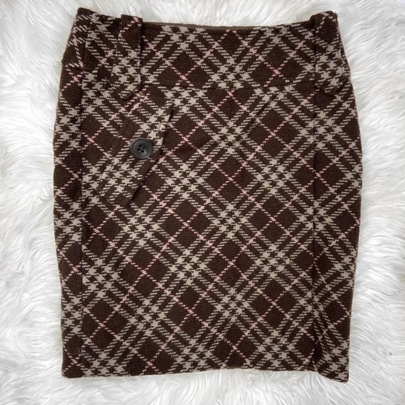 Authentic Brown and Pink Nova Check Burberry Mid Thigh Skirt Size Small